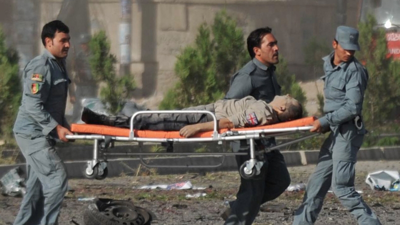 At least six people were reported wounded in the attack