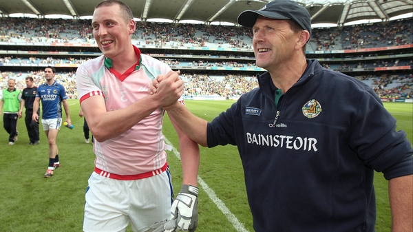 Kieran Donaghy and manager Jack O'Connor after reaching the All-Ireland final to play Dublin