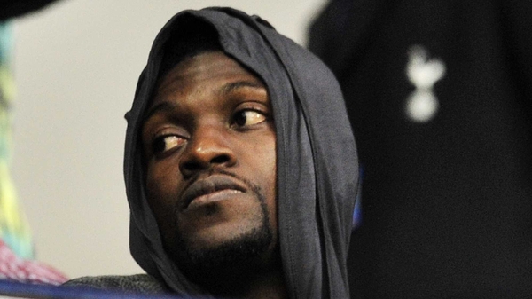 New Spurs signing Emmanuel Adebayor watched his team reach the Europa League from the stands