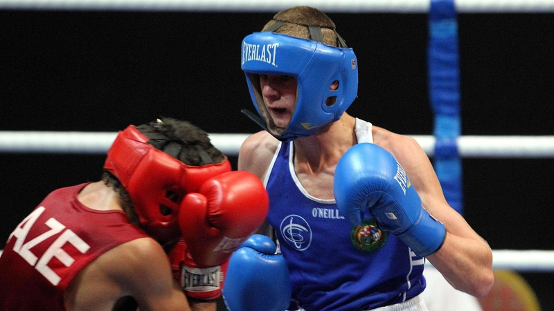 Joe Fitzpatrick in action against Tural Ahmadov