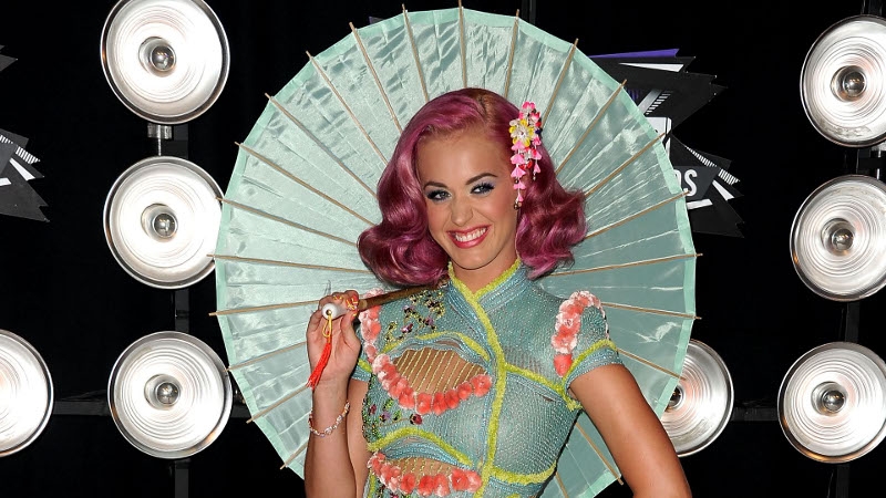 Katy Perry was expecting it to rain...