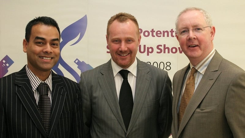 SolanoTech's Santanu Muzamdar (l) and John Mee (c) with Barry Egan of Enterprise Ireland