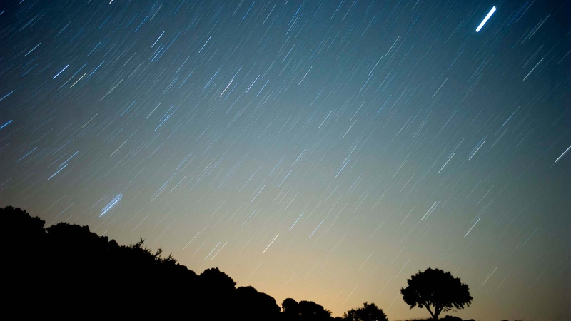 A meteor is seen in the sky above Spain last year
