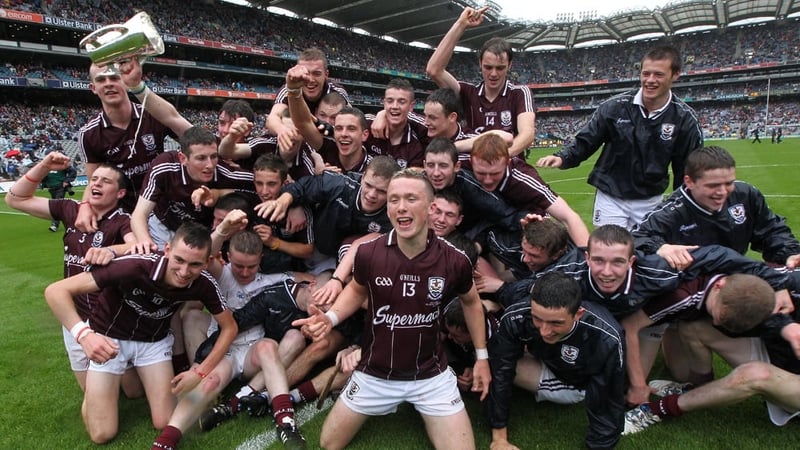 The Galway minors celebrate their ninth All-Ireland Minor Hurling Championship title