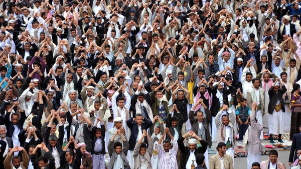 There were large protests in Yemen on Friday