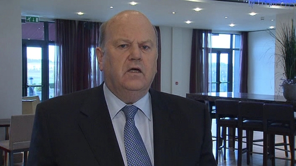Mr Noonan spoke to RTÉ News from the Fine Gael parliamentary meeting