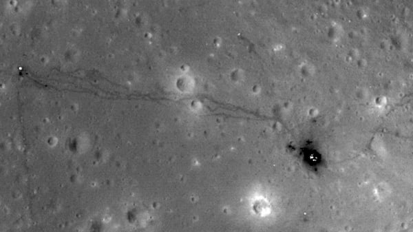 Nasa has released new photos taken from the Lunar Reconnaissance Orbiter