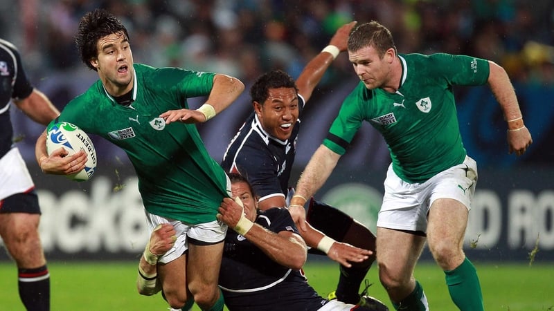 Ireland v USA - Conor Murray is tackled by Todd Clever of the USA