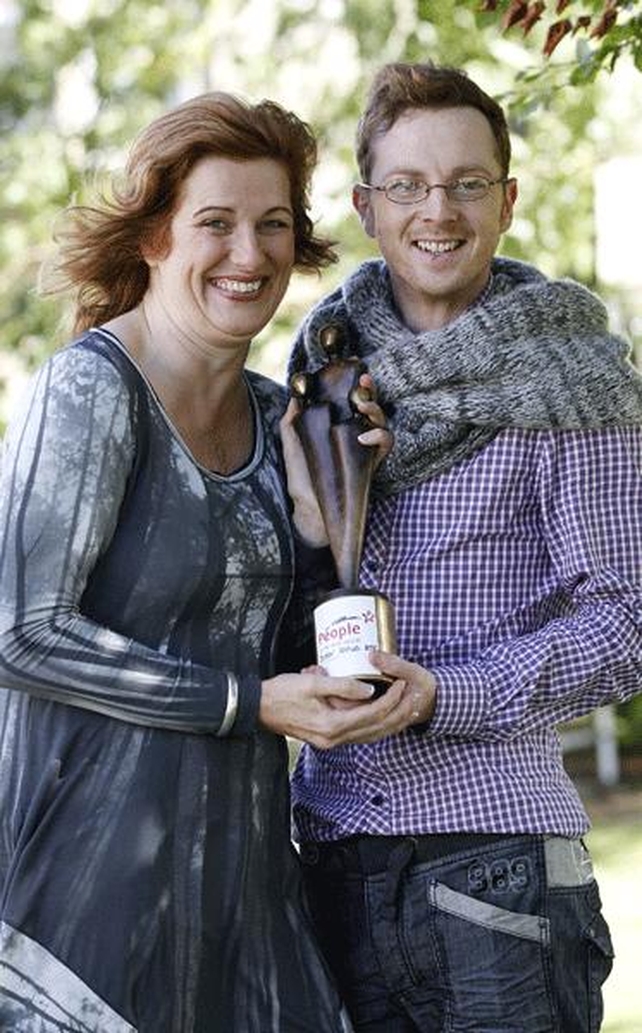 Sharon Malloy with her friend Ian Lawlor who nominated her for the award