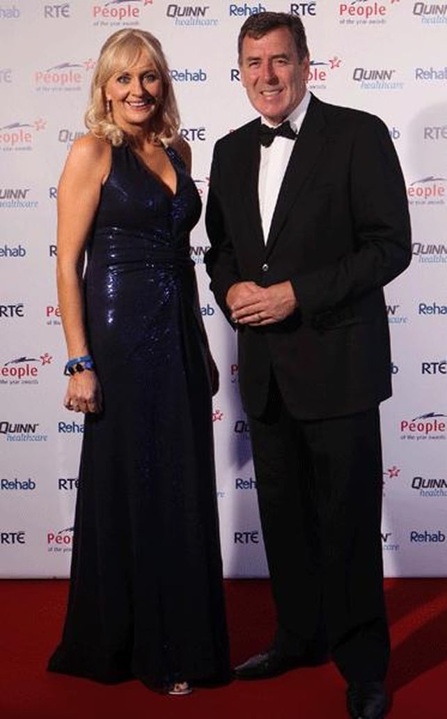 Miriam O' Callaghan and Packie Bonner