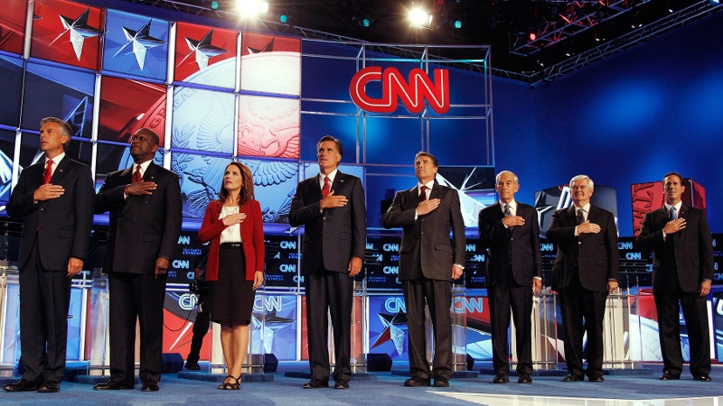 The debate was co-sponsored by CNN and the Tea Party