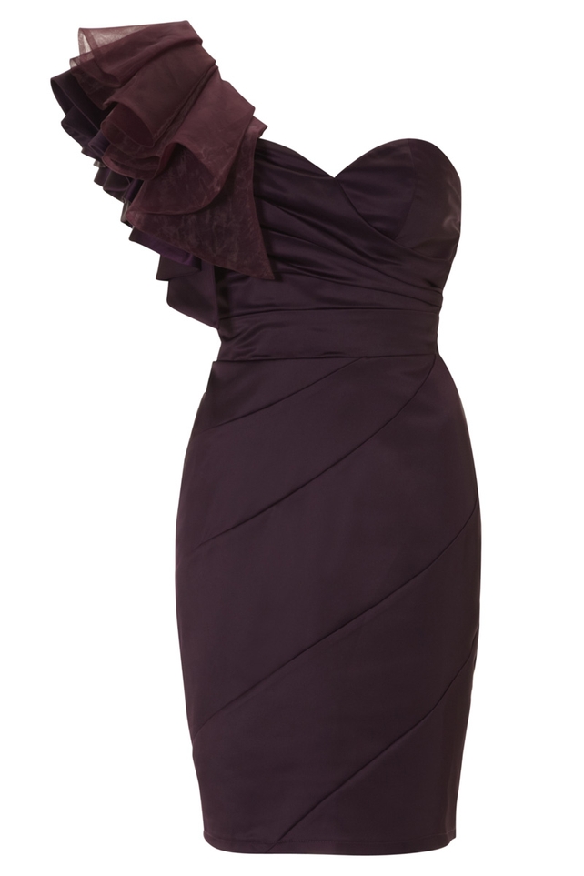 One Shoulder Cocktail Dress With Organza Sleeve, €90 Lipsy.