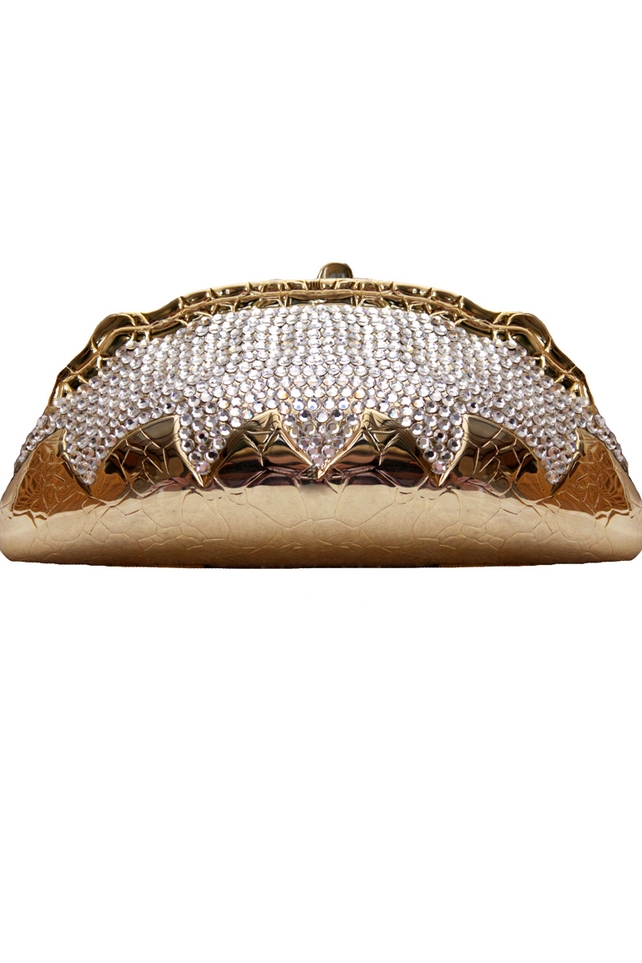 Vintage 1960s diamond encrusted gold clutch bag, €130 Its Vintage Darling