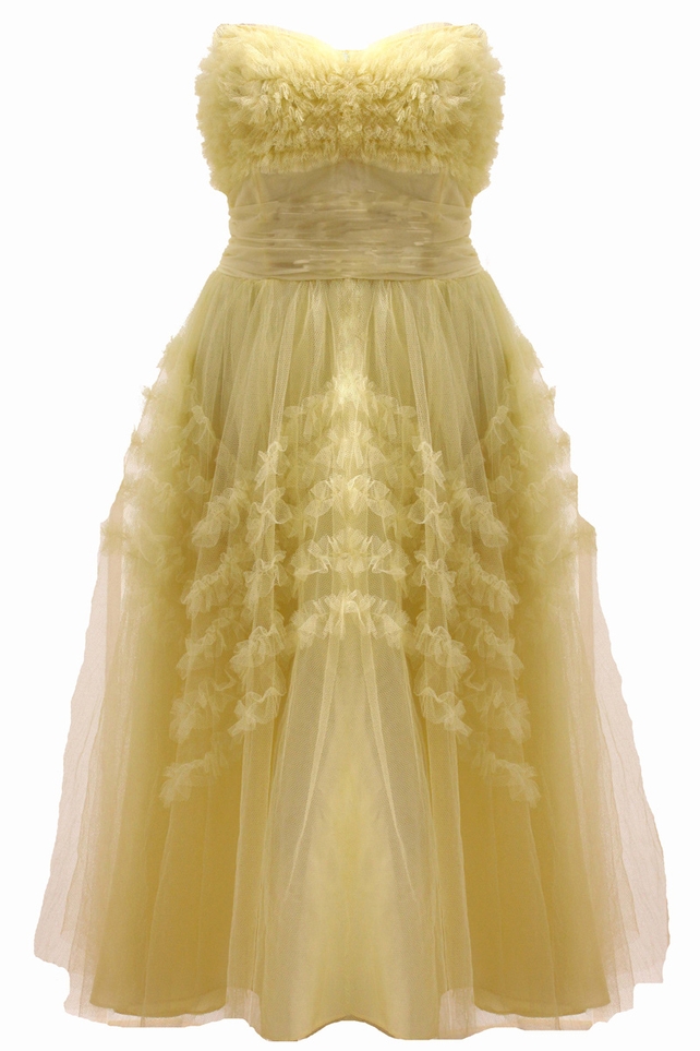 Vintage yellow 1950s' tulle prom dress, €210 Its Vintage Darling.