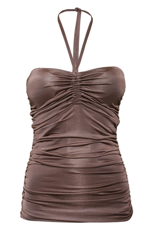 Ruched Tie Neck Top, €19.99, Pilot.