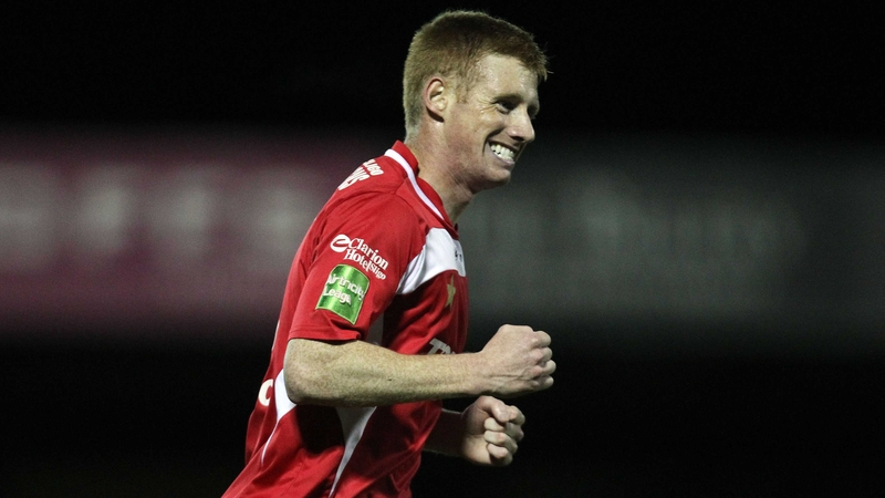 Eoin Doyle - Celebrates after scoring the only goal of the game to put Sligo Rovers in the semi-final