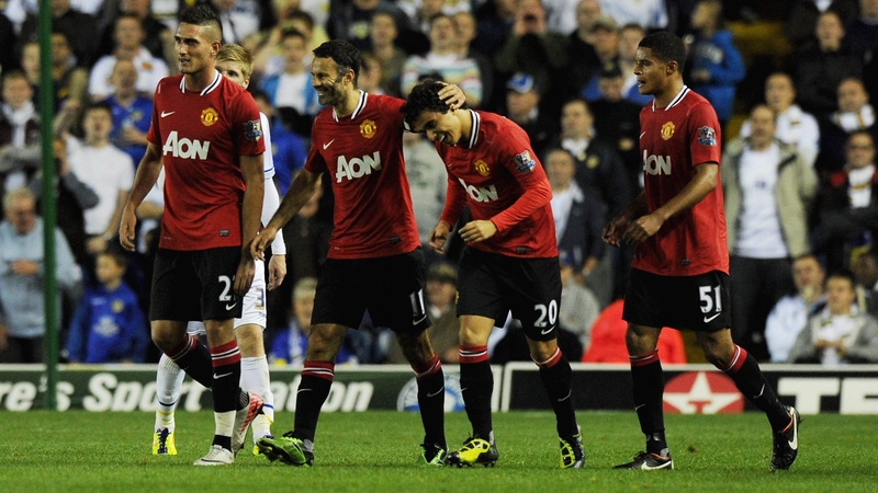 Over by half-time - United went 3-0 up in first-half injury time