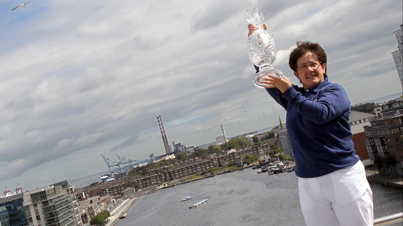 Alison Nicholas - With The Solheim Cup in Dublin