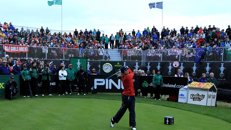 Solheim Cup - USA's Cristie Kerr on the opening tee-box at Killeen Castle
