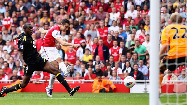 Robin van Persie scored a brace for the Gunners