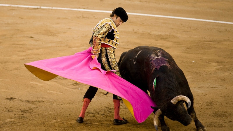 Matador Jose Tomas performs during the last bullfight at the Monumental arena