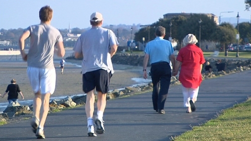 People take advantage of the good weather