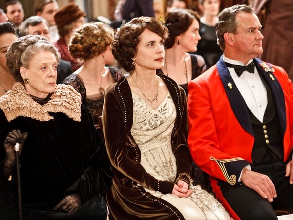 Maggie Smith, Elizabeth McGovern and Hugh Bonneville