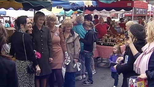 Mary Davis campaigning at the weekend