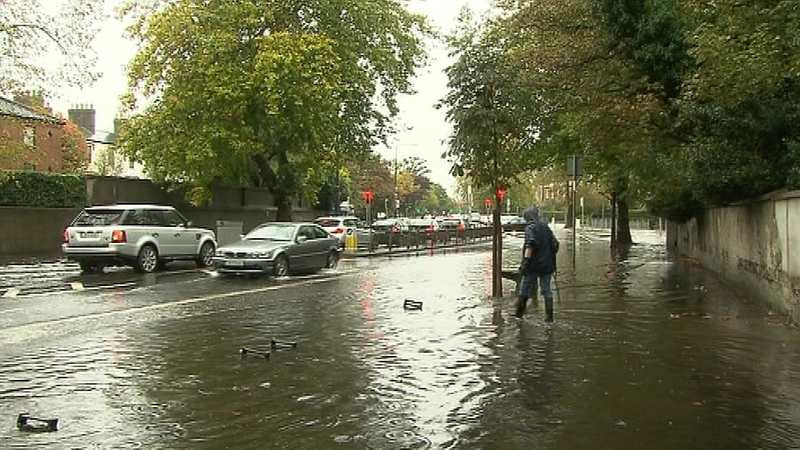 Flooding in some areas of Dublin city