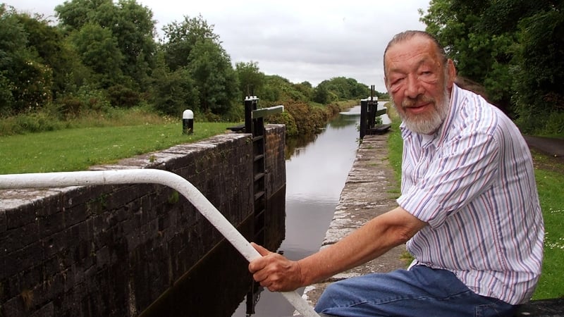 Dick Warner pictured on the Royal Canal during his Waterways series
