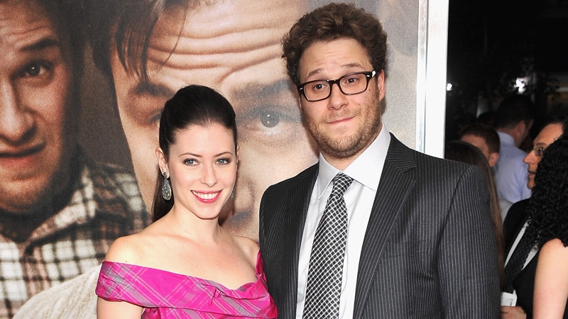 Seth Rogan and his new wife, Lauren Miller