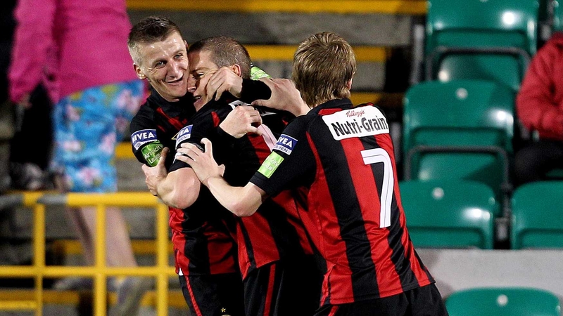 Glenn Cronin celebrates the surprise equaliser