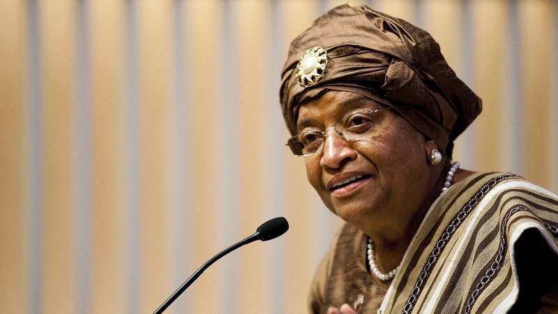 Liberian President Ellen Johnson-Sirleaf was one of three women honoured