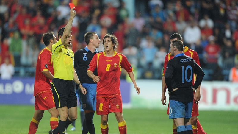 Rooney - Is given his marching orders in Montenegro