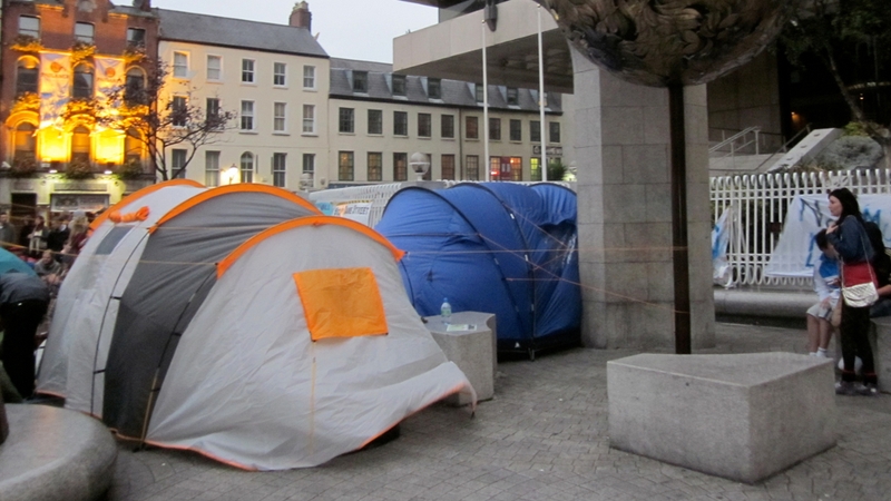 Organisers of protest on Dame Street have appealed for donations
