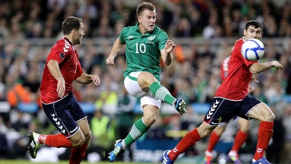 Simon Cox impressed against Armenia in the Euro 2012 qualifying clash in the Aviva Stadium