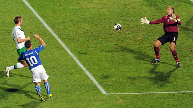 Antonio Cassano opened the scoring for Italy against Northern Ireland