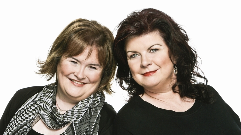 Susan Boyle with Elaine C Smith who will play her in the musical