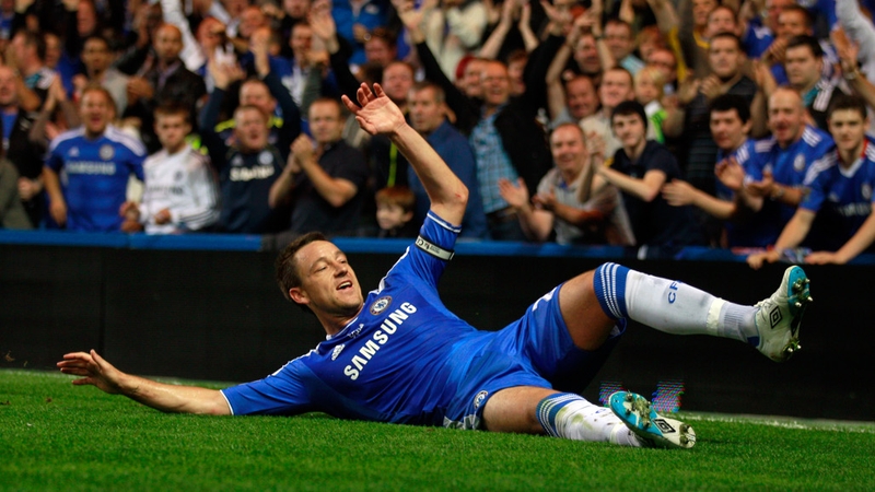 John Terry celebrates scoring Chelsea's second