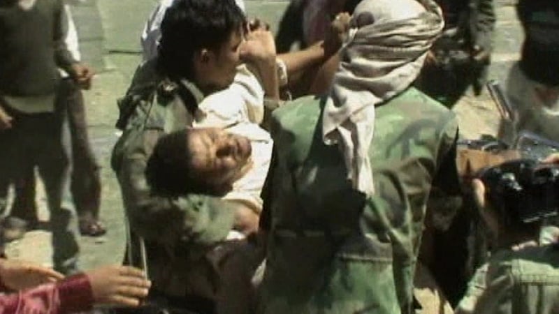 At least 12 people were killed during protests in Sanaa yesterday