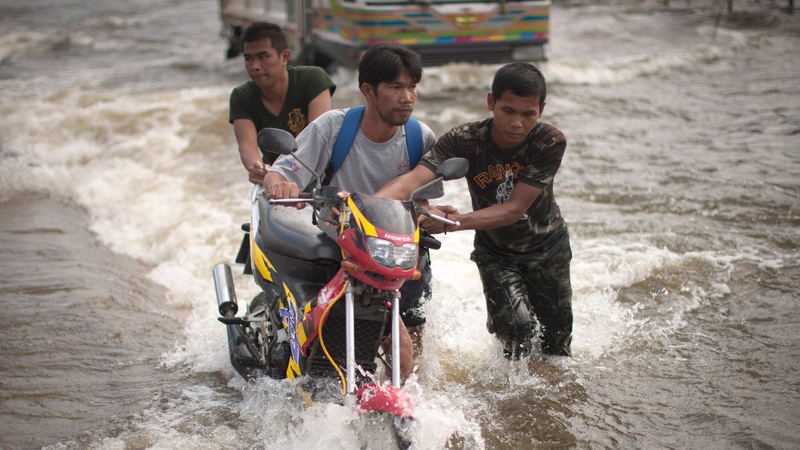 Several provinces north of Bangkok have been devastated by flooding