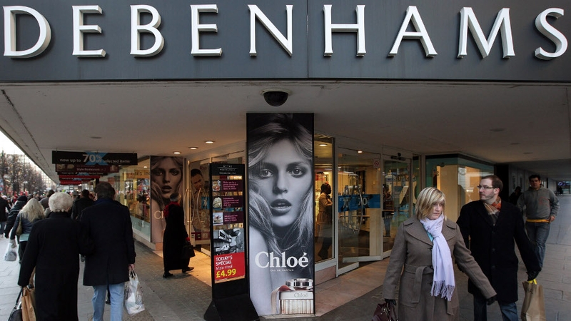 Debenhams said it would review up to 10 UK stores for closure over the next five years
