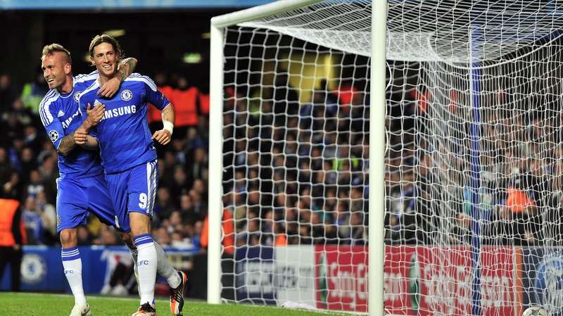 Fernando Torres - Celebrates netting his second at Stamford Bridge