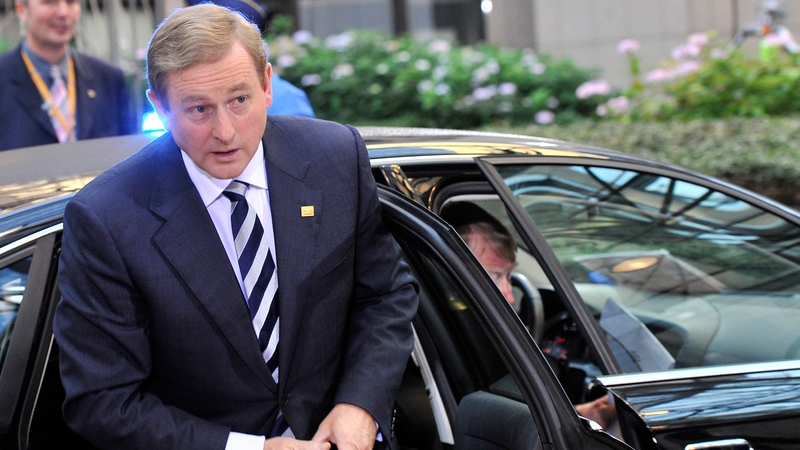Taoiseach Enda Kenny shown arriving in Brussels this morning