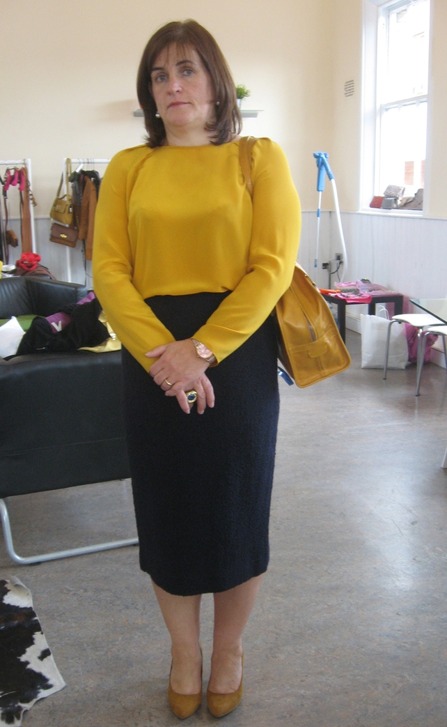 Her new look focused on pencil skirts for work