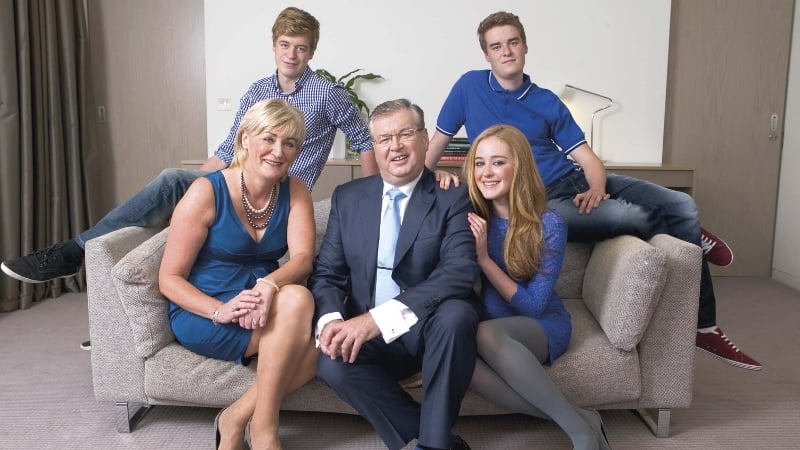 Joe Duffy with wife June and family