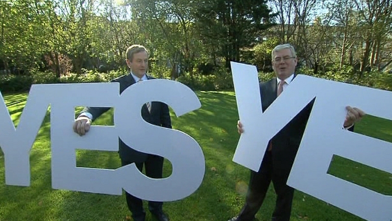 Mr Kenny and Mr Gilmore appealed for yes votes