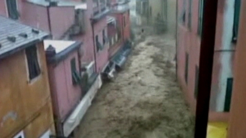 Storms lashed Liguria and Tuscany