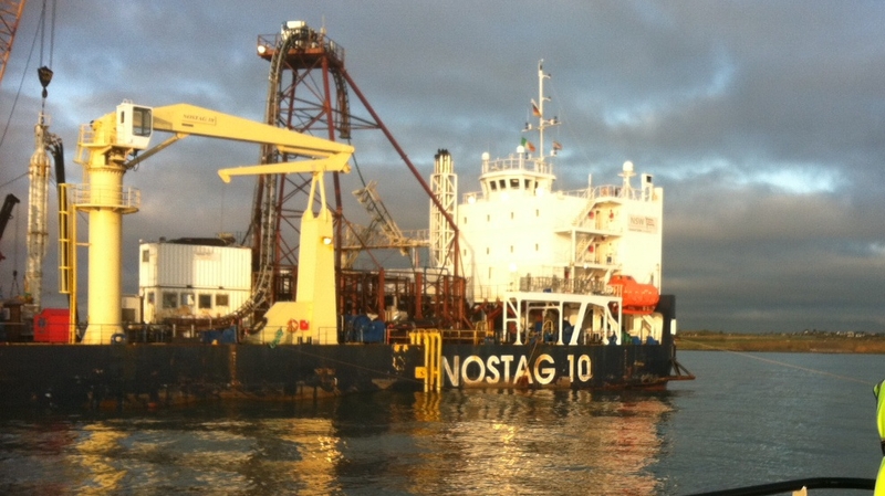 Work has begun laying underwater cables