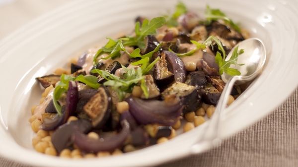 Chickpea and Aubergine Salad